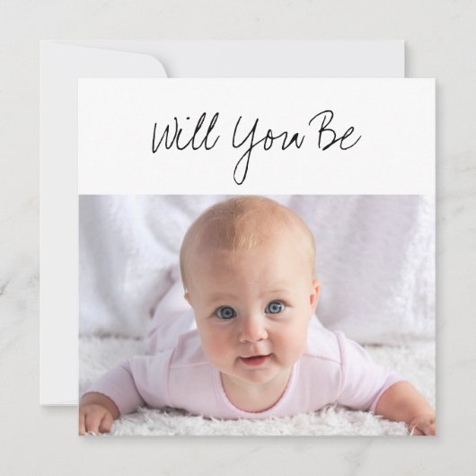 神の親になるベビー写真 カード (正面)