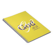 神の言葉が最終的には決まる クリスチャン聖書 黄色 ノートブック (右側)