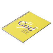 神の言葉が最終的には決まる クリスチャン聖書 黄色 ノートブック (左側)