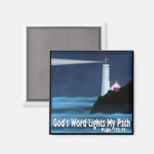 神の言葉が私の道を照らす – Psalm 119:105 – 磁石 (正面/裏面)