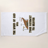 神の言葉はビーチ ビーチタオル (正面)