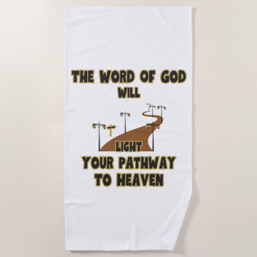 神の言葉はビーチ ビーチタオル (正面)