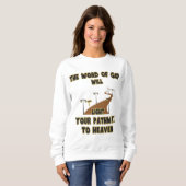 神の言葉は女に光を当てる スウェットシャツ (正面フル)