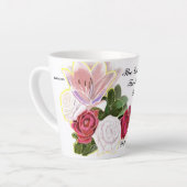 神の言葉は永遠に残る カフェラテマグ (左アングル)