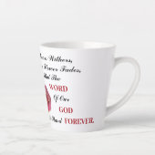 神の言葉は永遠に残る カフェラテマグ (右)