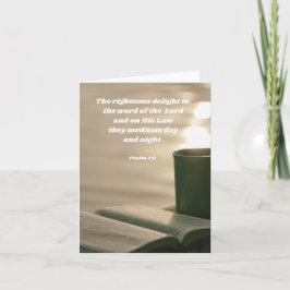 神の言葉を喜ぶ詩篇1:2聖書の聖句 カード