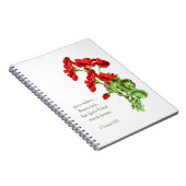 神の言葉聖なる書物、 経典ゼラニウムフラワー引用文 ノートブック (右側)