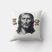 神の言葉:イエスが芸術に彫られた クッション (裏面)