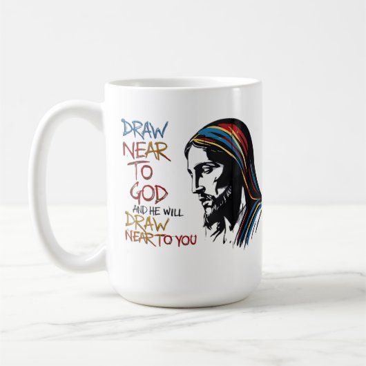 神の言葉：イエスインスパイア コーヒーマグカップ (左)
