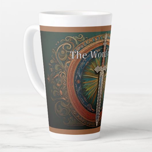 神の言葉 カフェラテマグ (左アングル)