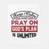 神の計保画は無引用文である フリースブランケット (正面)