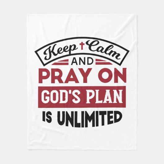 神の計保画は無引用文である フリースブランケット (正面)