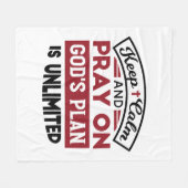 神の計保画は無引用文である フリースブランケット (正面(横))