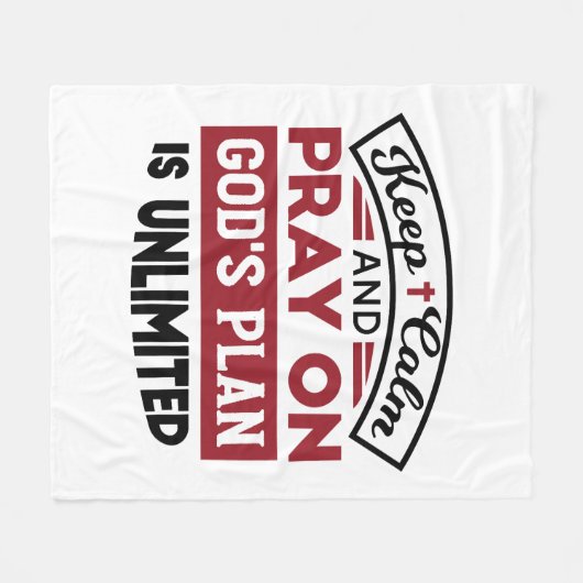 神の計保画は無引用文である フリースブランケット (正面(横))