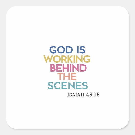 神の計画の秘密がゆっくりと明らかになる スクエアシール (正面)