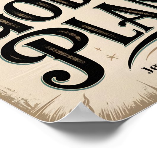 神の計画への信頼ヴィンテージクリスチャンの壁画 ポスター (角)