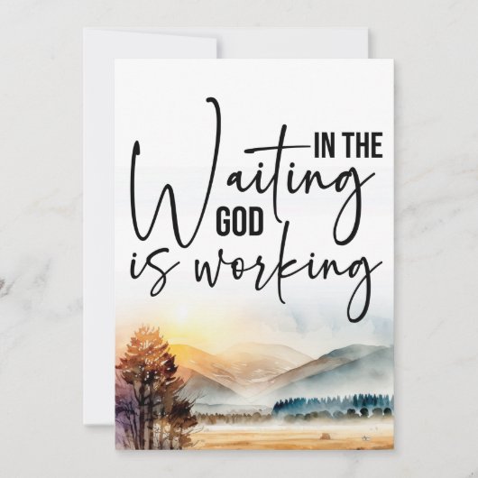 神の計画を信頼する 招待状 (正面)