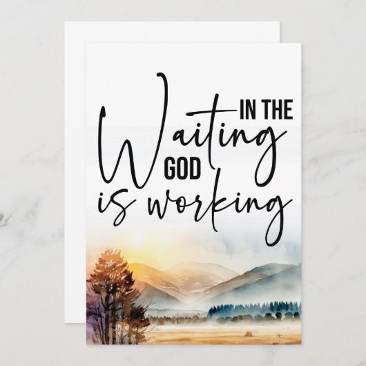 神の計画を信頼する 招待状 (正面/裏面)