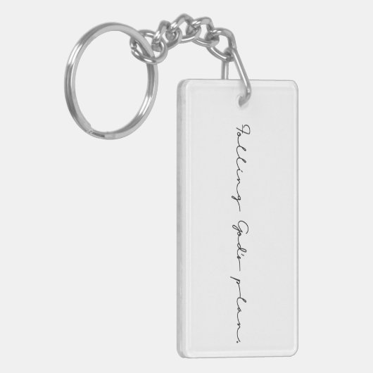 神の計画アート神感動的の芸術ゴスペルことわざ キーホルダー (正面左)