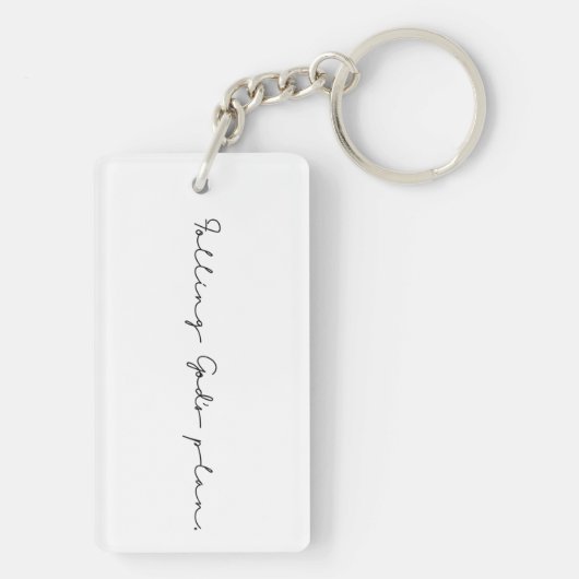 神の計画アート神感動的の芸術ゴスペルことわざ キーホルダー (裏面)