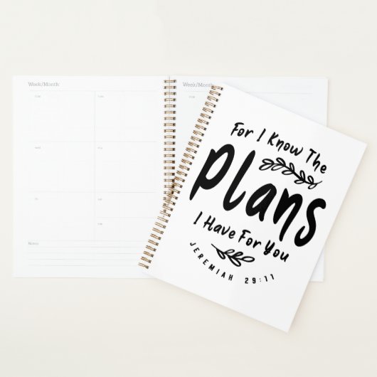 神の計画エレミヤ29:11キリスト教の引用文 プランナー手帳 (ディスプレー)