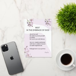 神の詩を受け入れる 箔グリーティングカード