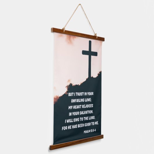 神の詩篇への信頼 吊り下げ型タペストリー (傾斜あり)