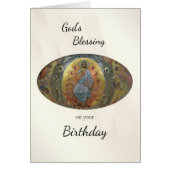 神の誕生日賛美正教のカード (正面)