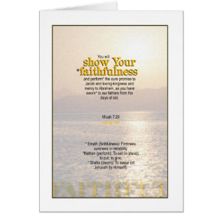 神の誠実- Micahの7:20 --を示して下さい