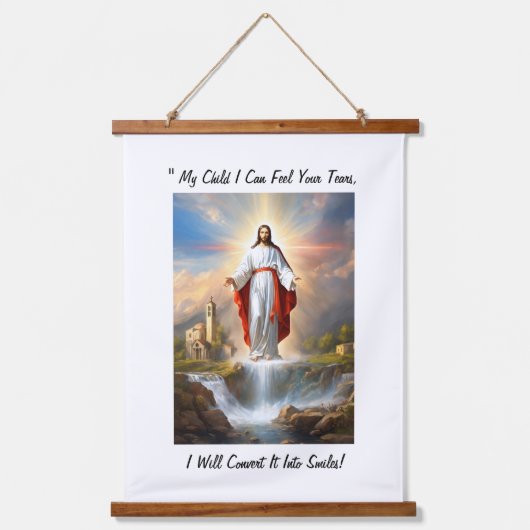 神の調和:カスタマイズキリストの壁タペストリー 吊り下げ型タペストリー (正面)