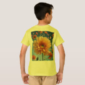 : "神の調和：主クリシュナ&開花の恵み Tシャツ (裏面フル)