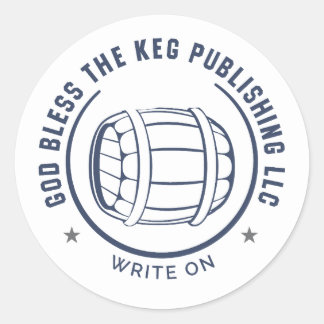 神の象徴的なロゴはKeg Publishingを祝福！ ラウンドシール