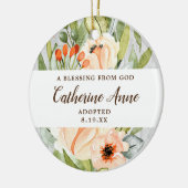 神の賛美子女パーソナライズされた子縁組 セラミックオーナメント (左)