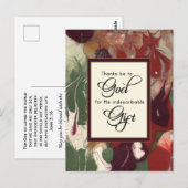 神の賜物であるクリスマスに感謝を捧げて ポストカード (正面/裏面)