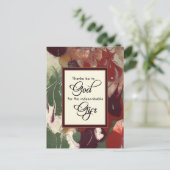 神の賜物であるクリスマスに感謝を ポストカード (スタンド正面)