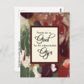 神の賜物であるクリスマスに感謝を ポストカード (正面/裏面)