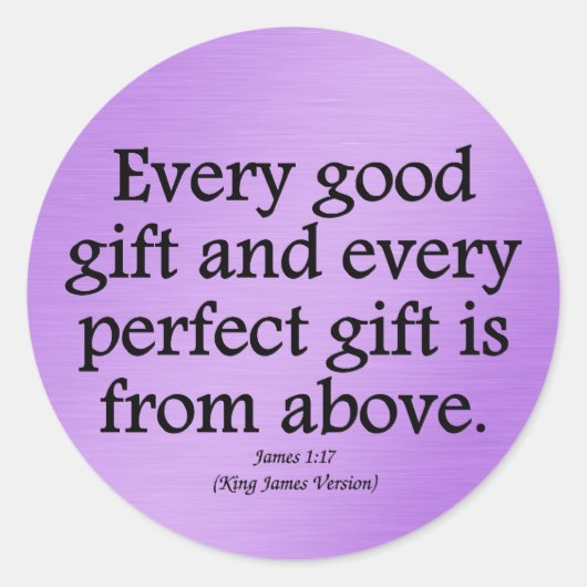 神の賜物は善であり、完璧であるヤコブ1:17 ラウンドシール (正面)