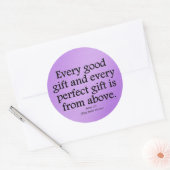 神の賜物は善であり、完璧であるヤコブ1:17 ラウンドシール (封筒)