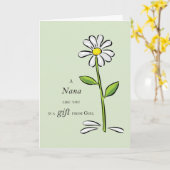 神の贈り物であるおばあちゃんへの感謝 デイジー グランパ・グランマ 祖父母 カード (黄色い花)