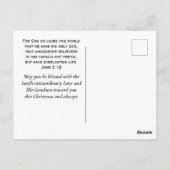 神の贈り物であるクリスマスに感謝を ポストカード (裏面)