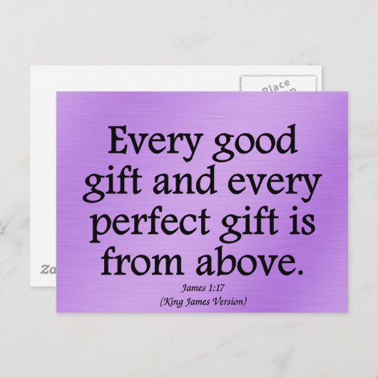 神の贈り物は良くて完璧なジェームズ1:17 ポストカード (正面/裏面)
