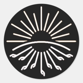 神の軍隊のステッカー2 ラウンドシール