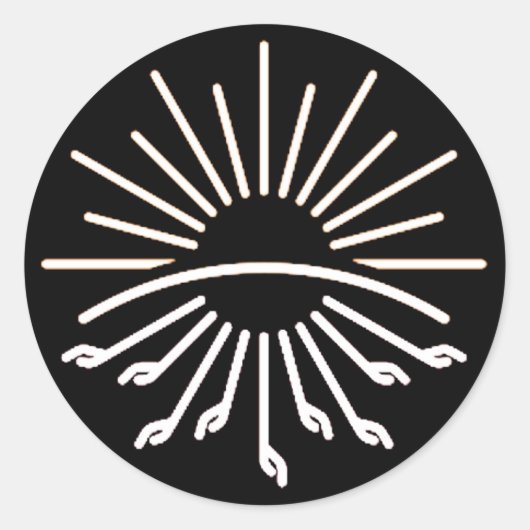 神の軍隊のステッカー2 ラウンドシール (正面)