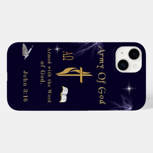 神の軍 Case-Mate iPhoneケース (裏面 (横))