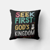 神の輝かしい追求:最初の神々の王国を求める クッション (裏面)