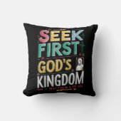 神の輝かしい追求:最初の神々の王国を求める クッション (正面)