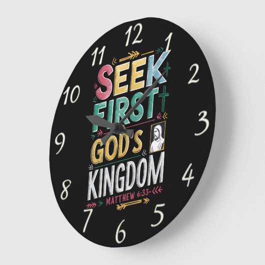 神の輝かしい追求:最初の神々の王国を求める ラージ壁時計 (傾斜)