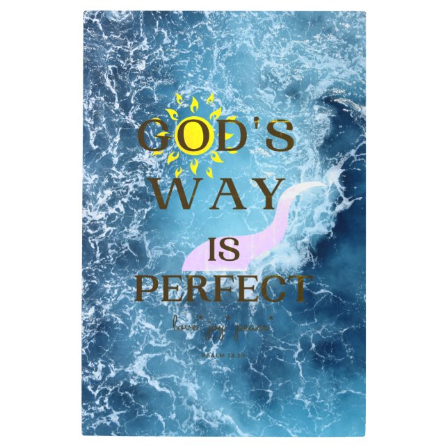 神の道は完璧 メタルプリント (正面)