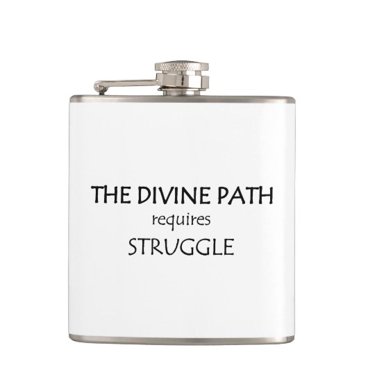 神の道は苦労を要する フラスク (正面)