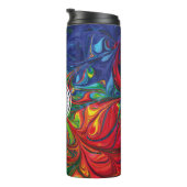 神の避難強度抽象芸術モノグラムカスタムブルー タンブラー (回転右)